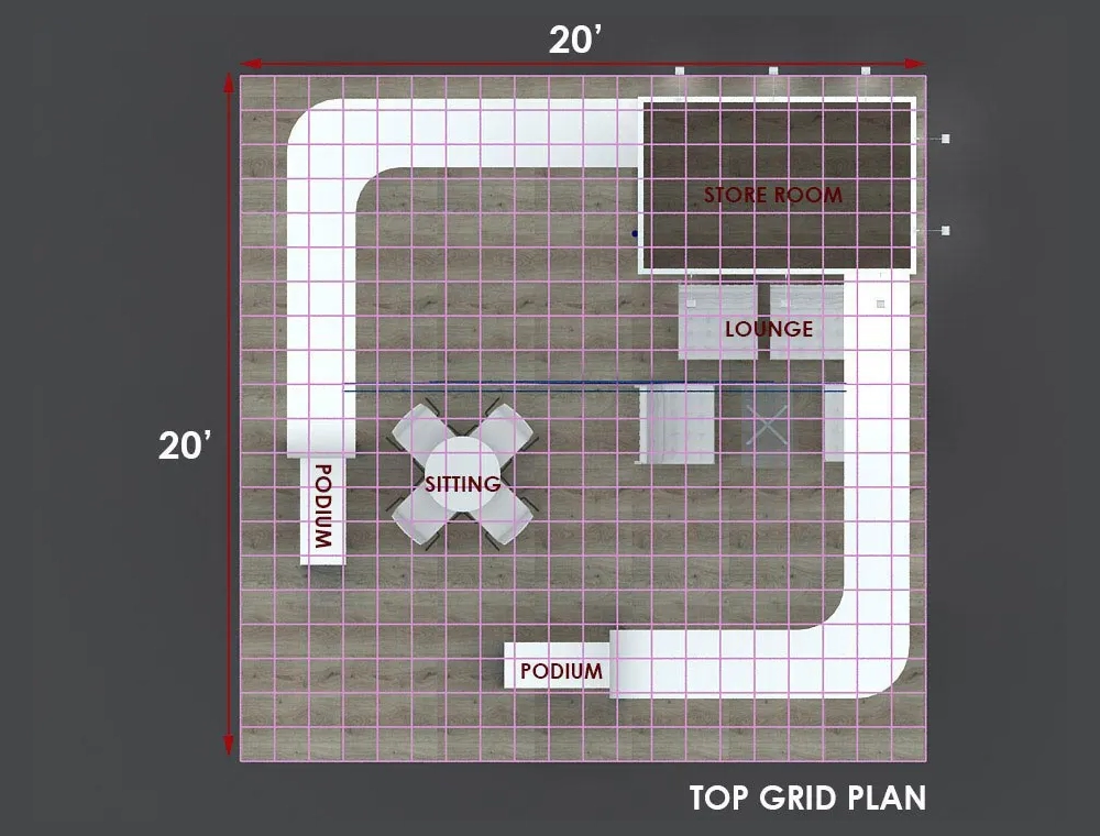 Creative 20x20 exhibits for trade shows